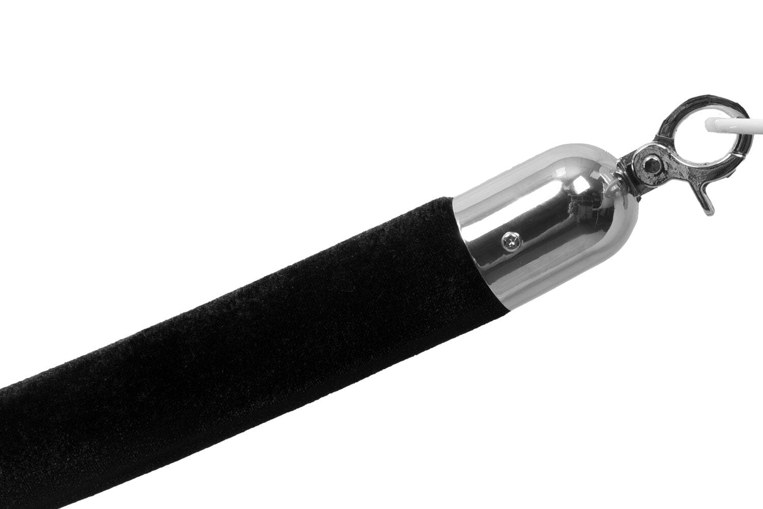 Afzetkoord Velours Luxe | Chroom - Zwart | GJ Floors