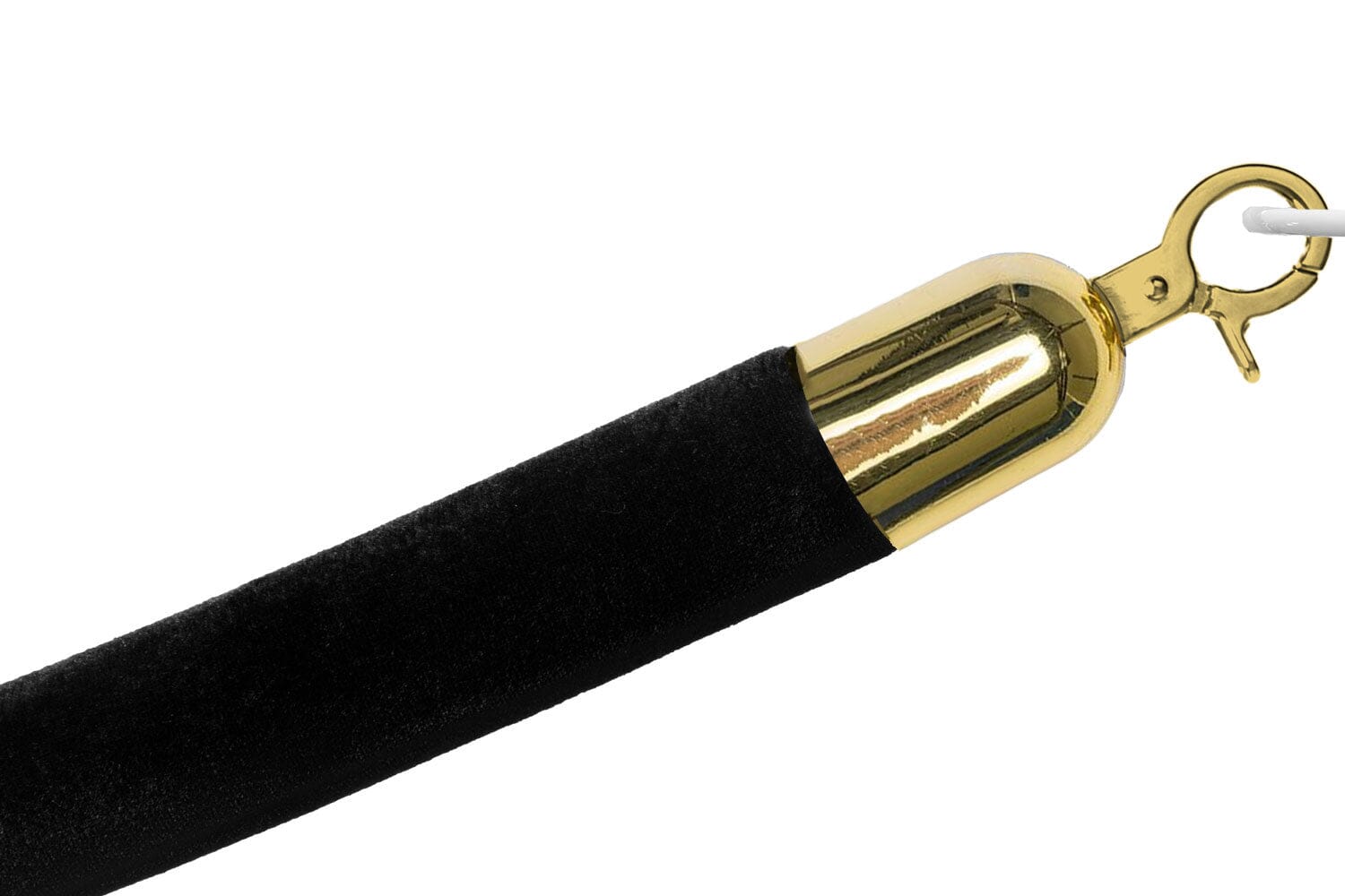 Afzetkoord Velours Luxe | Messing - Zwart | GJ Floors