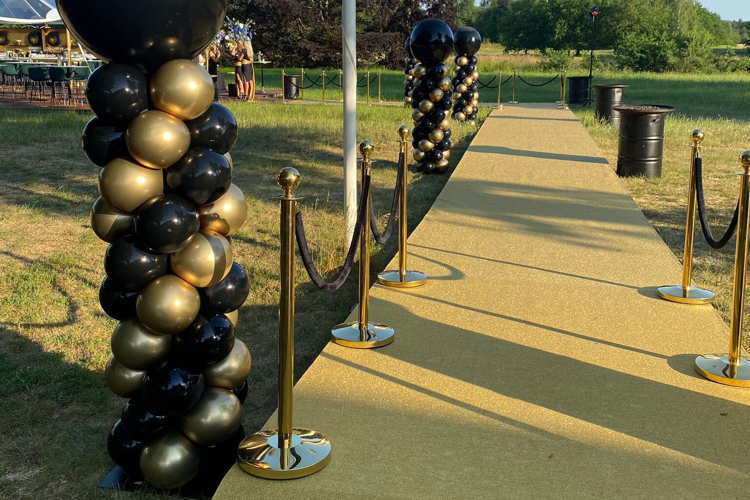 Afzetkoord Velours Luxe | Zwart - Messing sluiting Afzetpalen | accessoires Rodelopers 