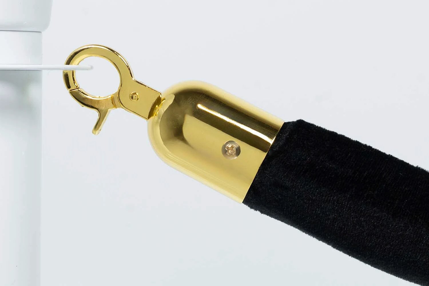 Afzetkoord Velours Luxe | Zwart - Messing sluiting van Rodelopers