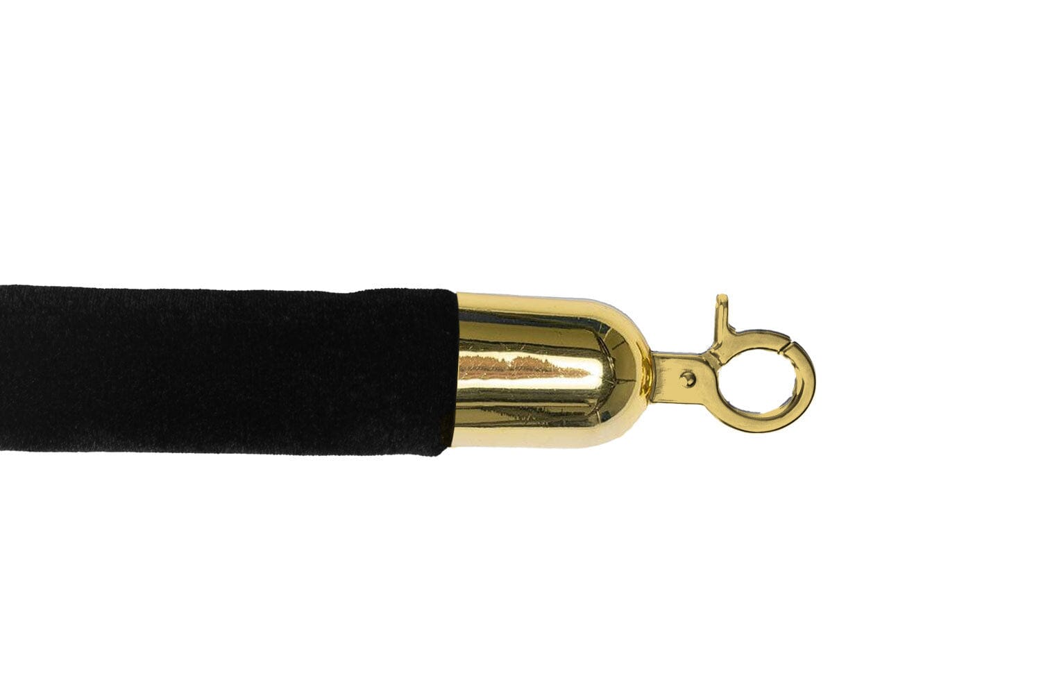 Afzetkoord Velours Luxe | Messing - Zwart | GJ Floors