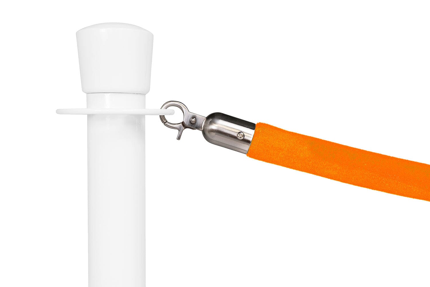 Afzetkoord Velours | Geborsteld Chroom - Oranje | GJ Floors