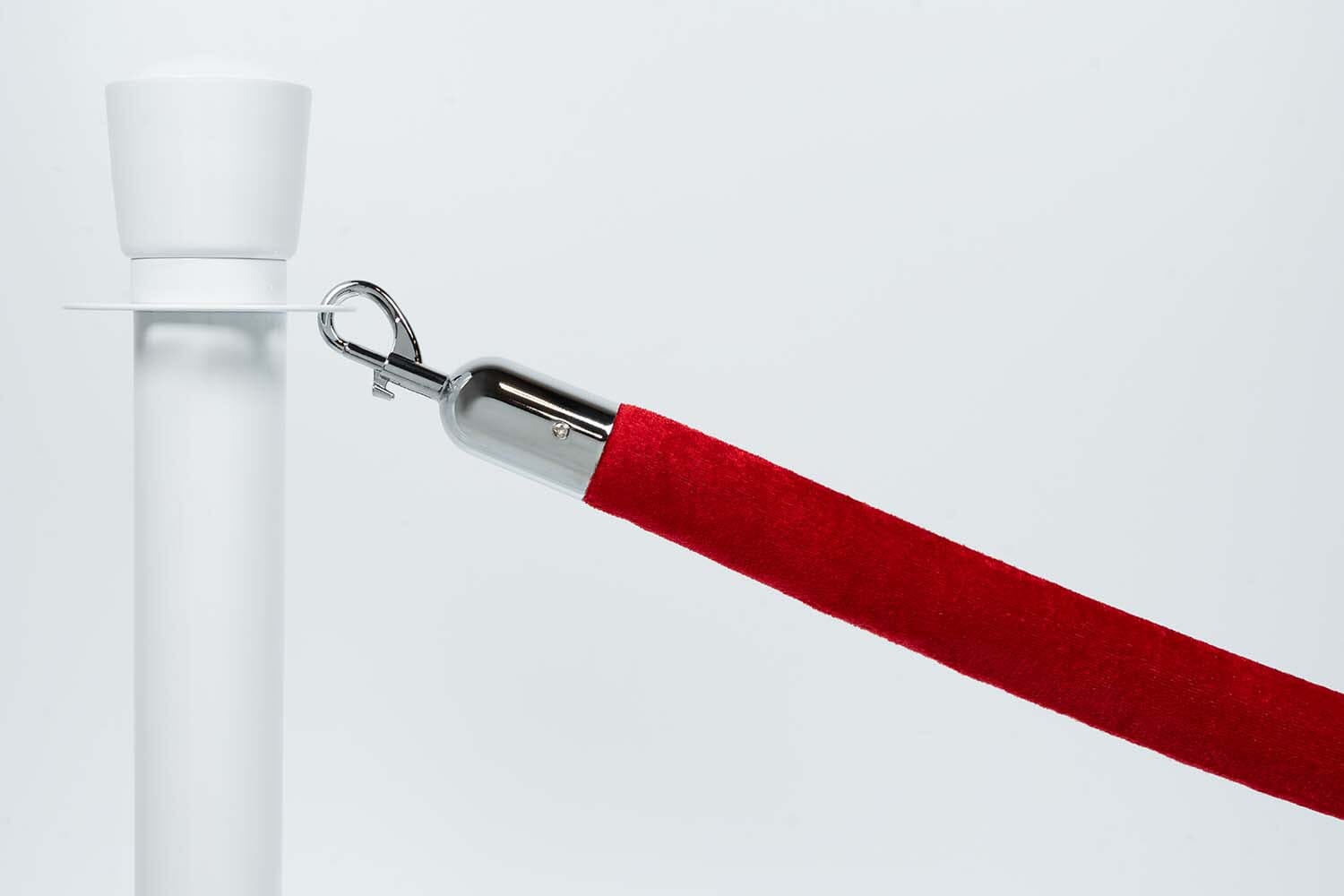 Afzetkoord Velours | Rood - Chroom van Rodelopers