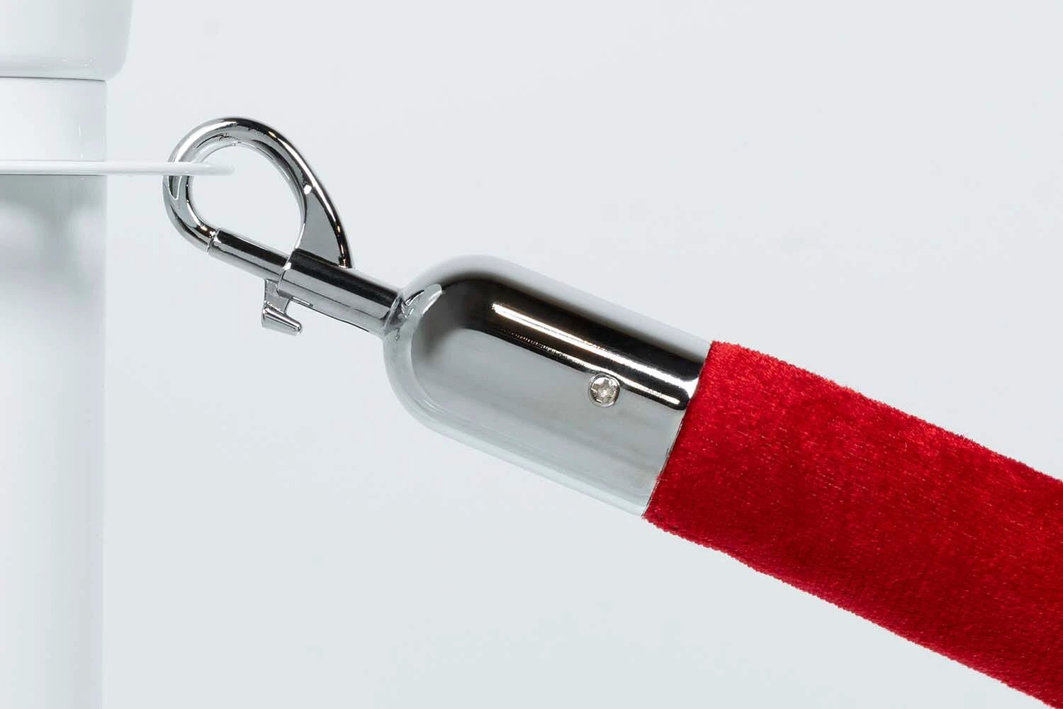 Afzetkoord Velours | Rood - Chroom van Rodelopers