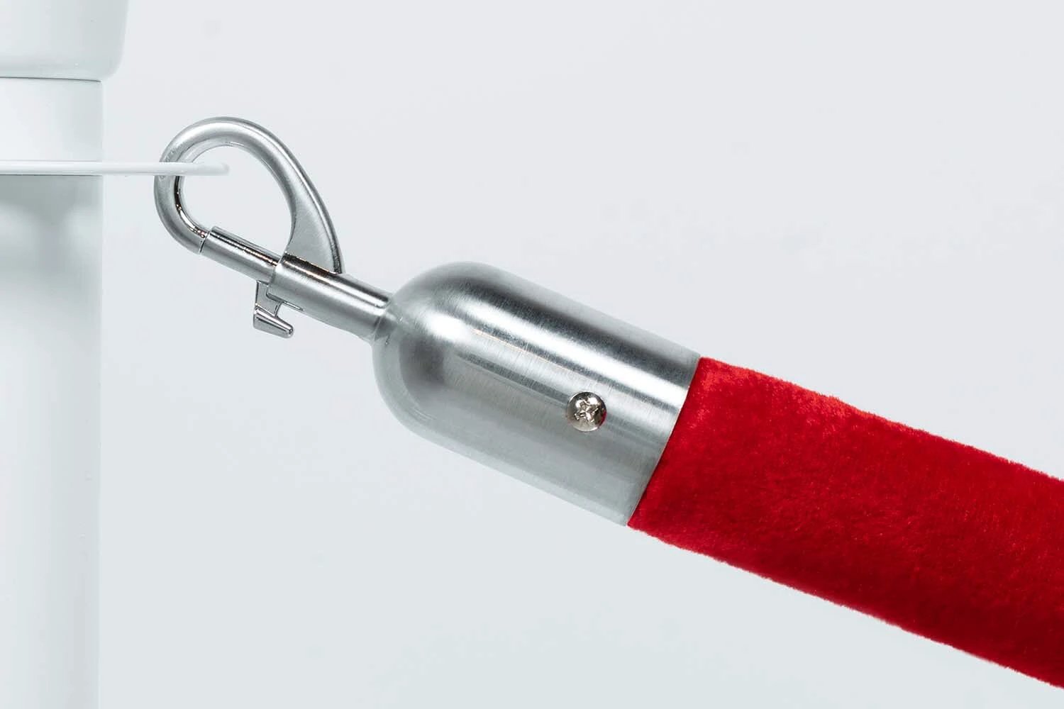 Afzetkoord Velours | Rood - Geborsteld Chroom van Rodelopers