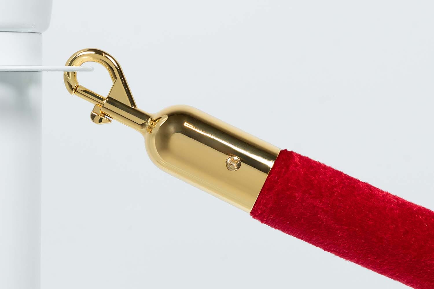 Afzetkoord Velours | Rood - Messing van Rodelopers