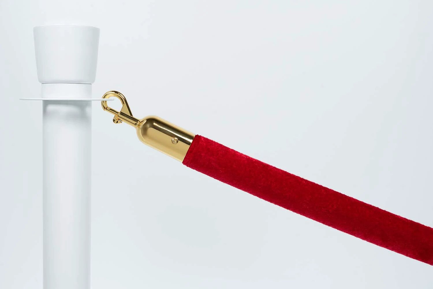 Afzetkoord Velours | Rood - Messing van Rodelopers