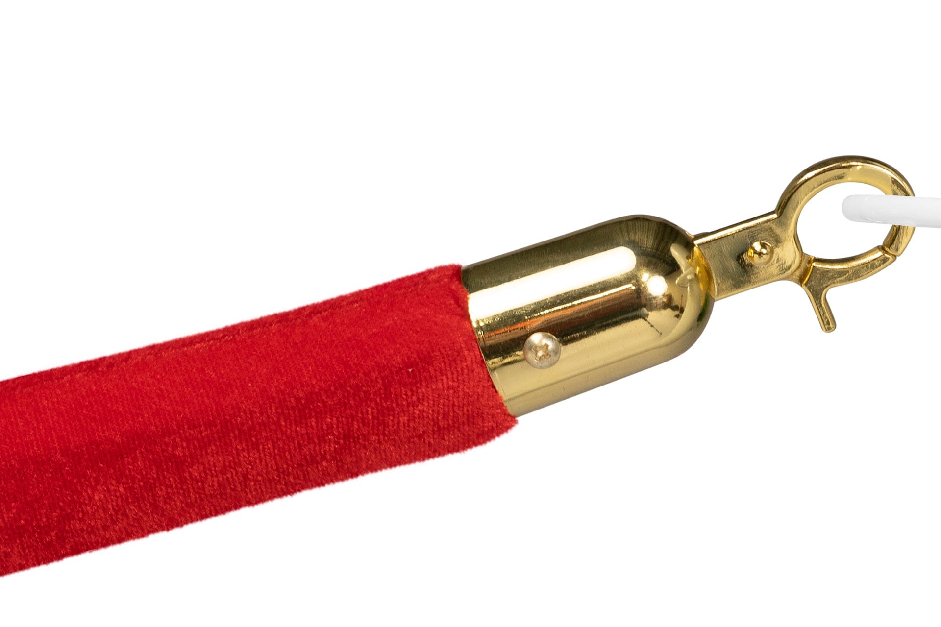 Afzetkoord Velours | Rood - Messing Afzetpalen | accessoires Rodelopers 