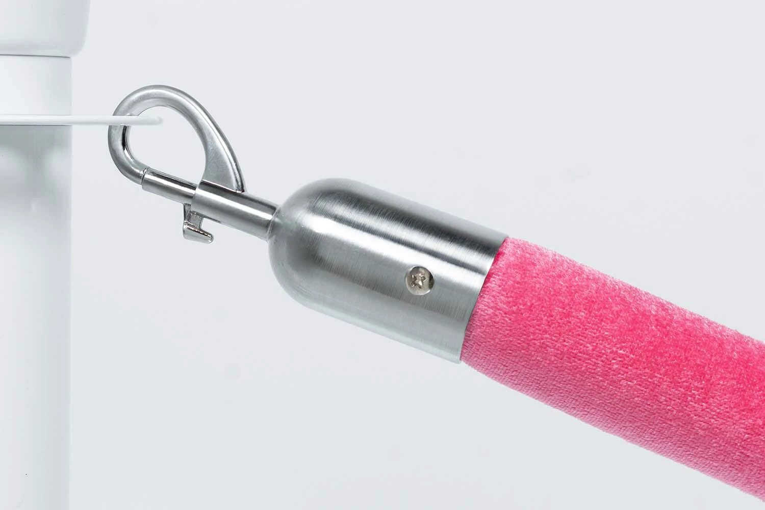 Afzetkoord Velours | Roze - Geborsteld Chroom van Rodelopers
