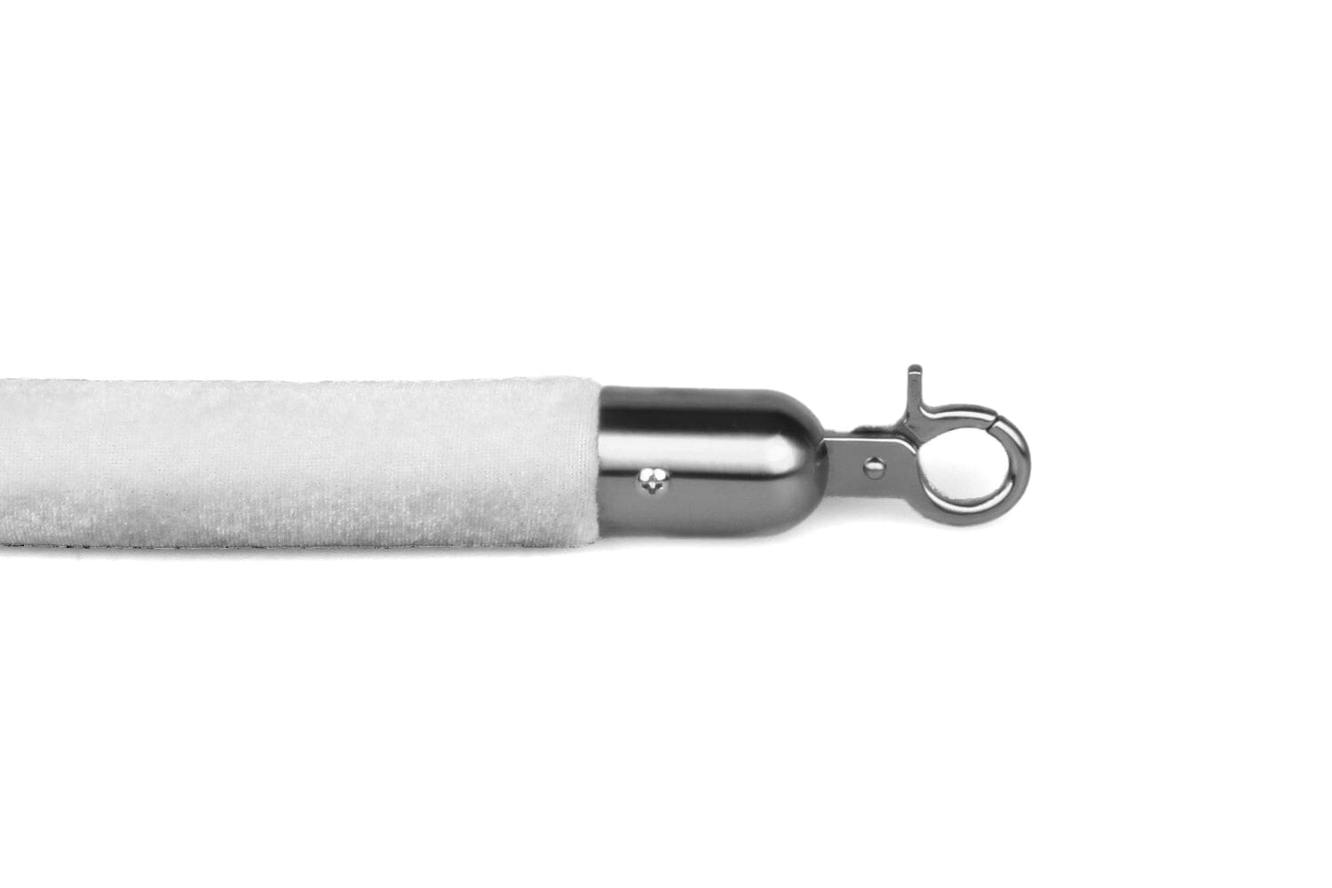 Afzetkoord Velours | Geborsteld Chroom - Wit | GJ Floors