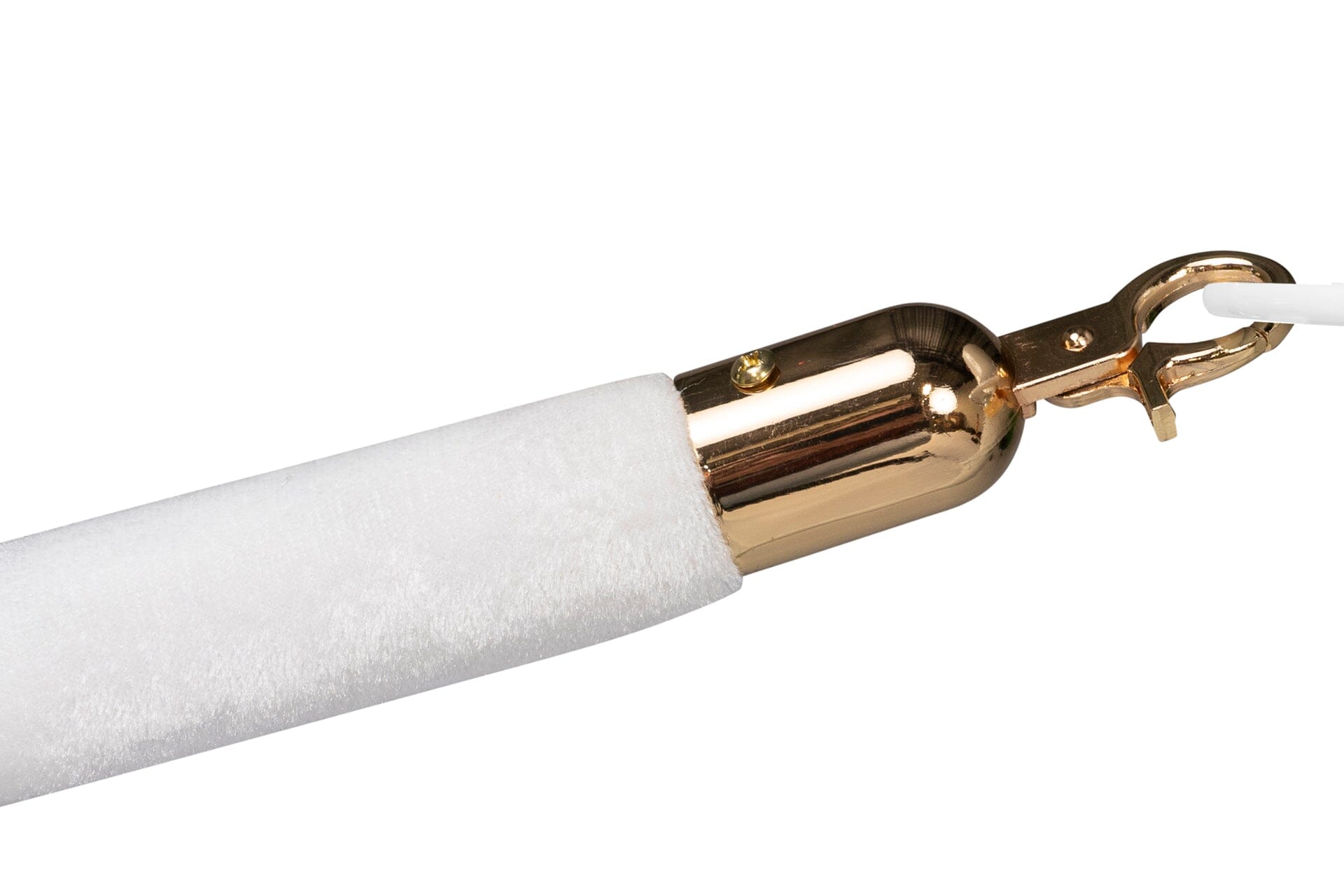 Afzetkoord Velours | Messing - Wit | GJ Floors