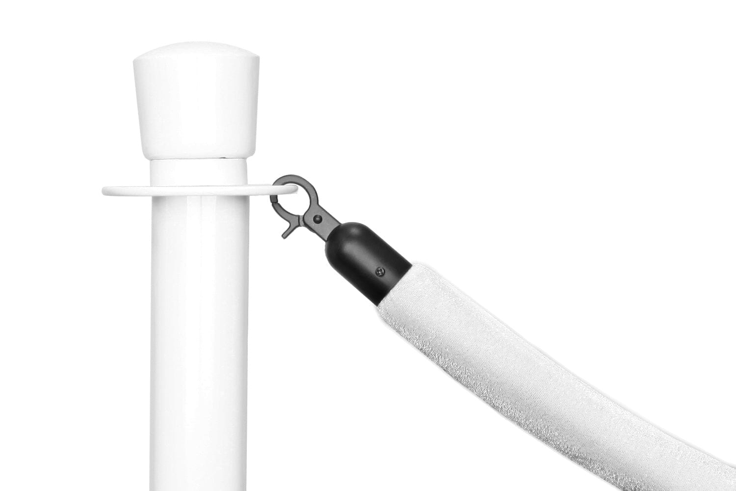 Afzetkoord Velours | Zwart - Wit | GJ Floors