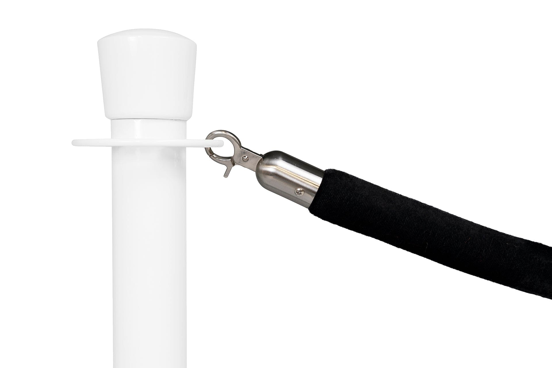 Afzetkoord Velours | Geborsteld Chroom - Zwart | GJ Floors