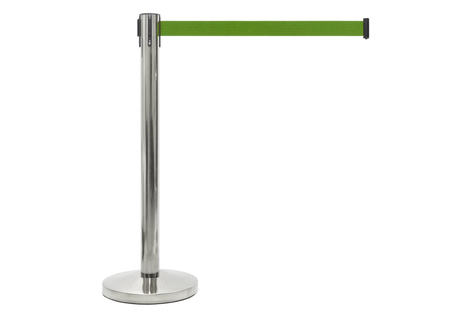 Afzetpaal met trekband | Chroom - Appelgroen Afzetpalen Rodelopers 