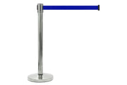 Afzetpaal met trekband | Chroom - Donkerblauw van Rodelopers