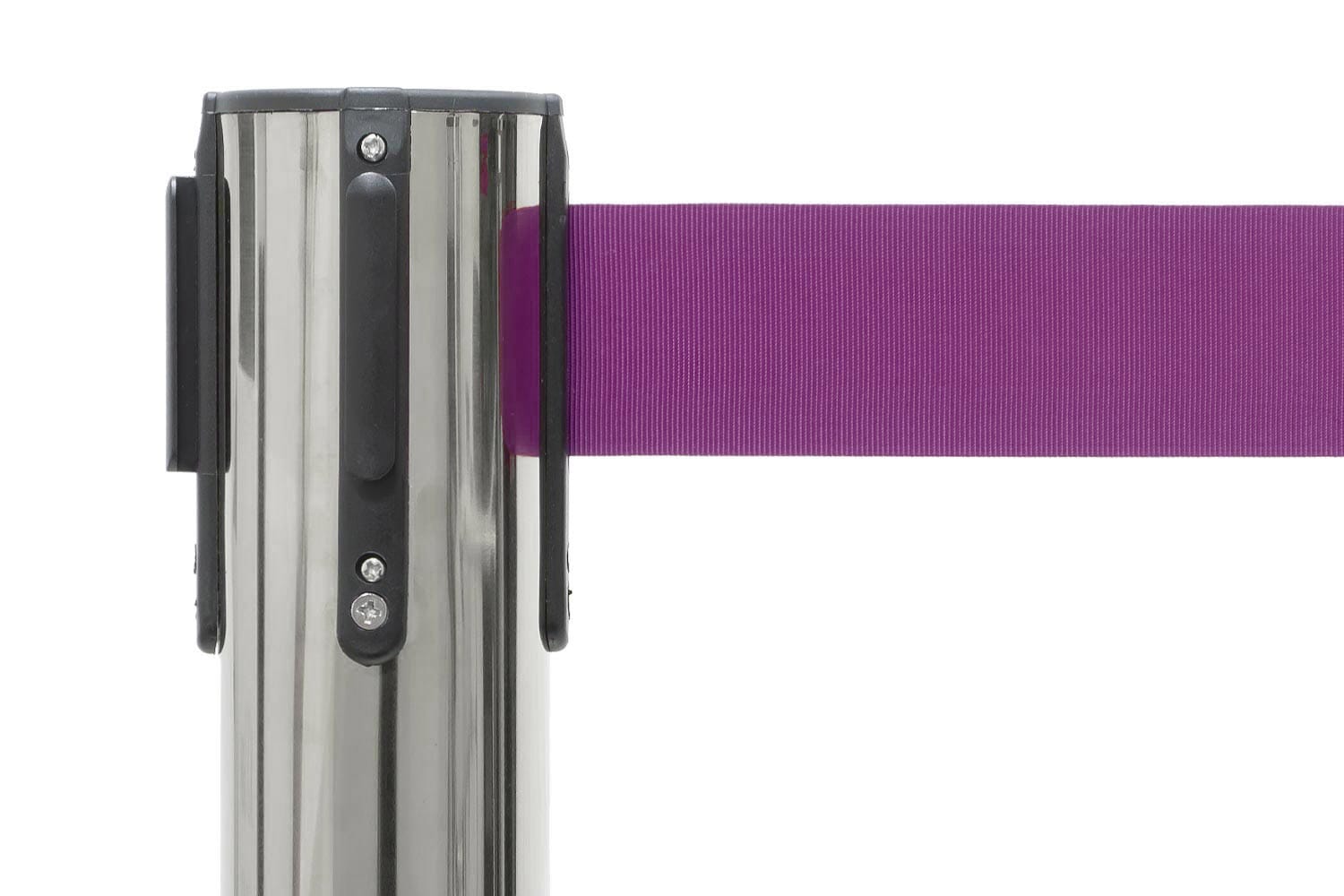Afzetpaal met trekband | Chroom - Paars | GJ Floors