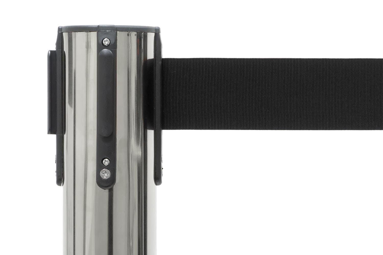 Afzetpaal met trekband | Chroom - Zwart | GJ Floors