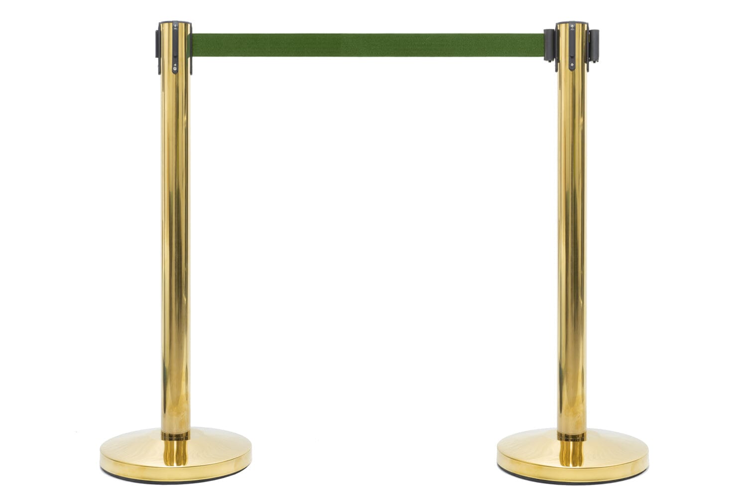 Afzetpaal met trekband | Messing - Dennengroen | GJ Floors