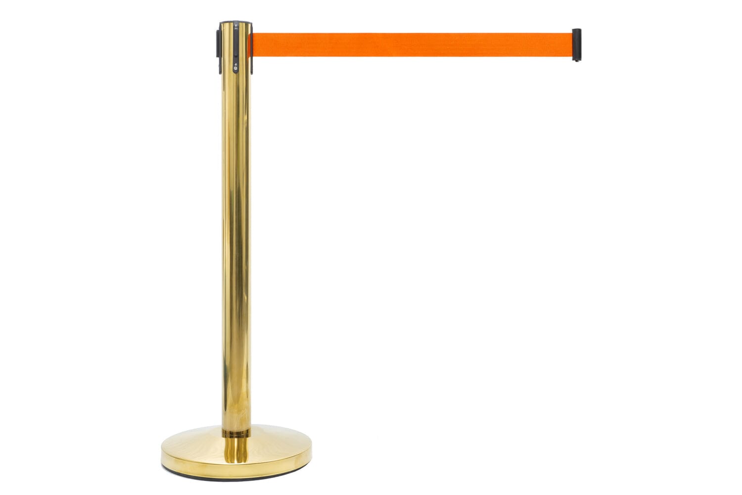 Afzetpaal met trekband | Messing - Oranje | GJ Floors