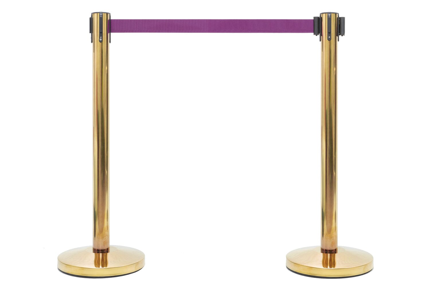 Afzetpaal met trekband | Messing - Paars | GJ Floors