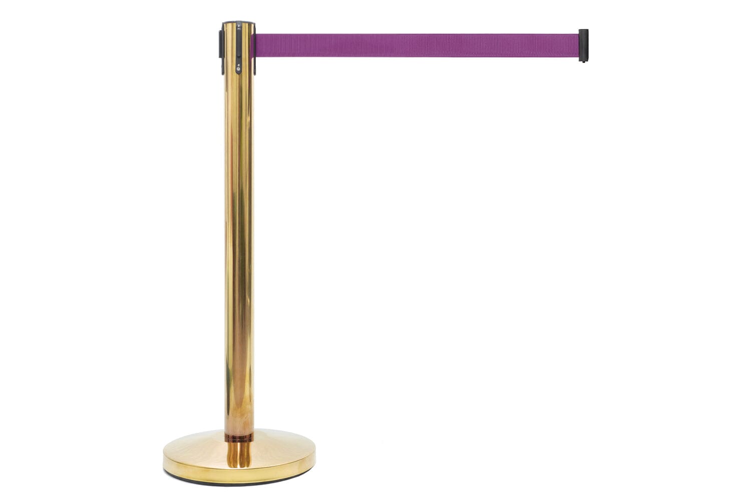 Afzetpaal met trekband | Messing - Paars | GJ Floors
