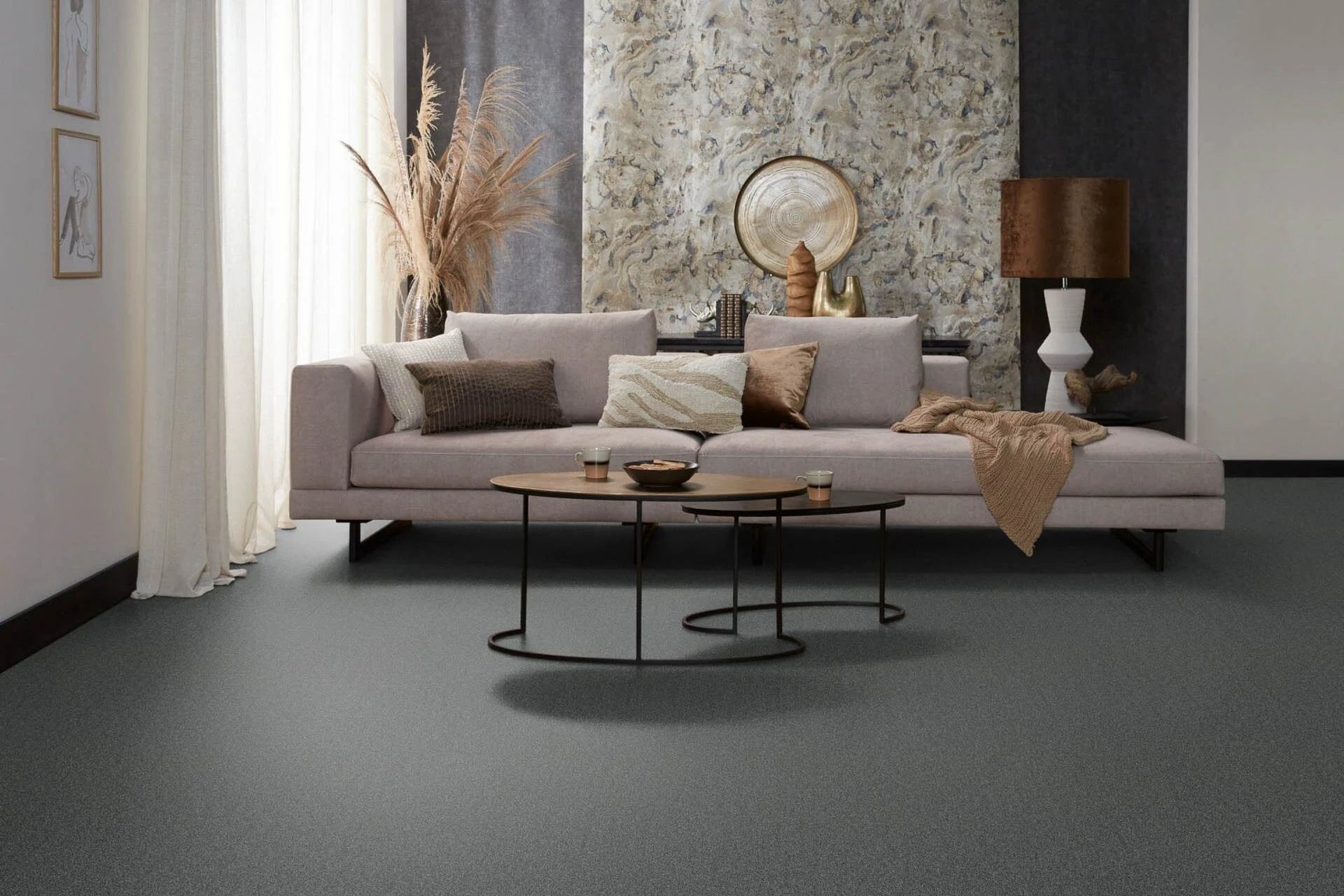 Atlanta | 0102 - Warmgrijs | 400cm Rodelopers 