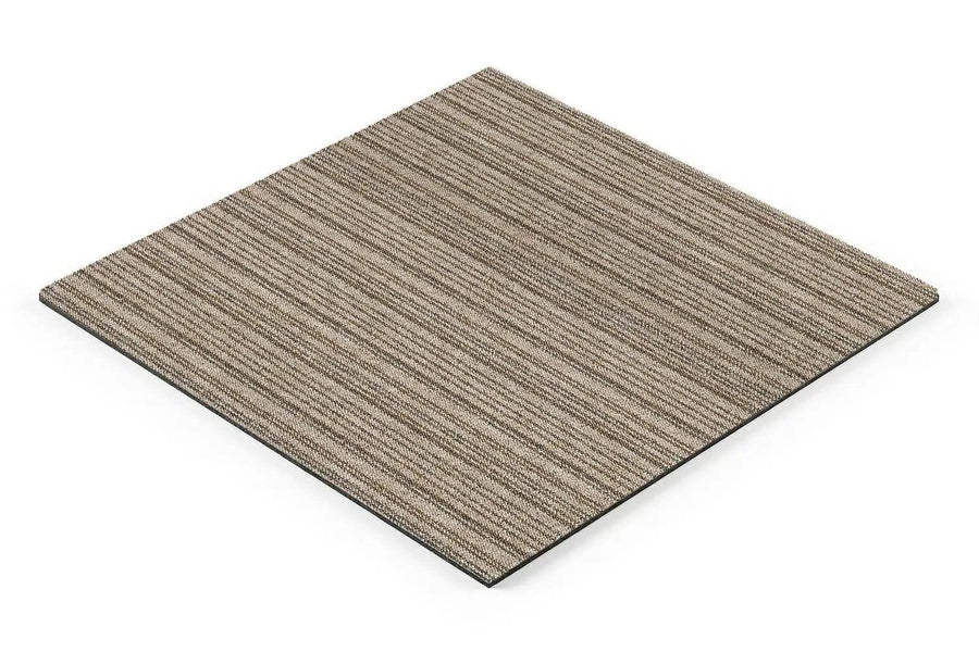 beige gestreepte tapijttegel | Boston