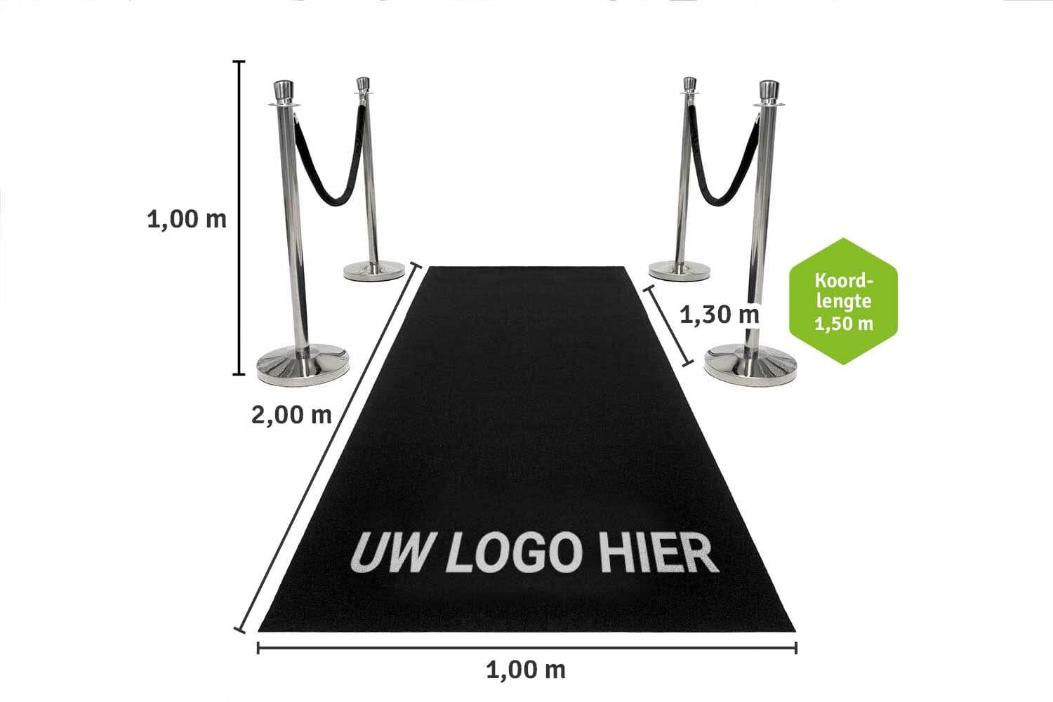 Entreepakket Tijdelijk met Printloper Afzetpalen Rodelopers 