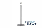 ForFlows Gala Afzetpaal | Ronde Bol - Chroom van Rodelopers
