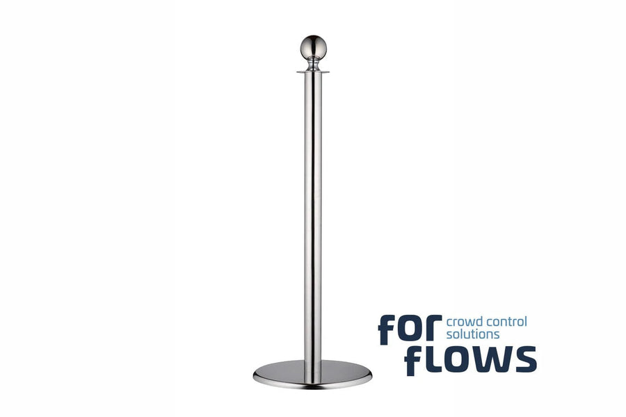 ForFlows Gala Afzetpaal | Ronde Bol - Chroom | 12kg