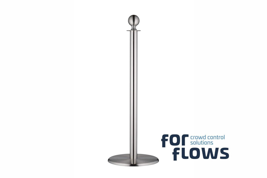 ForFlows Gala Afzetpaal | Ronde Bol - Geborsteld Chroom | 12kg