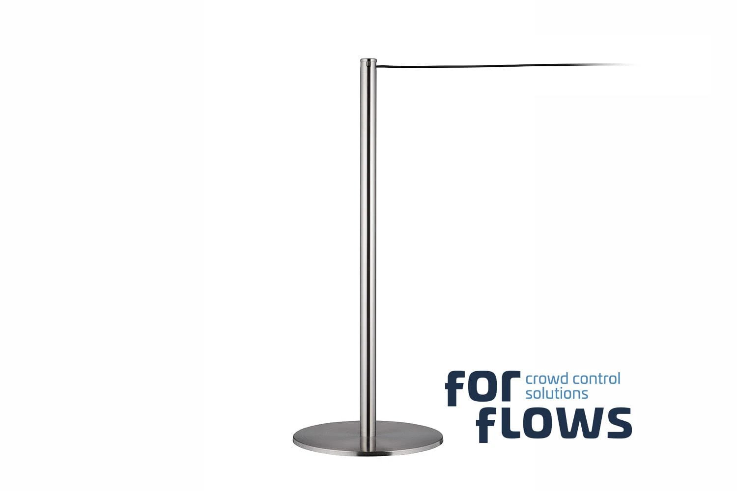 ForFlows Gallery Afzetpaal | Geborsteld Chroom - 90 cm Hoog van Rodelopers
