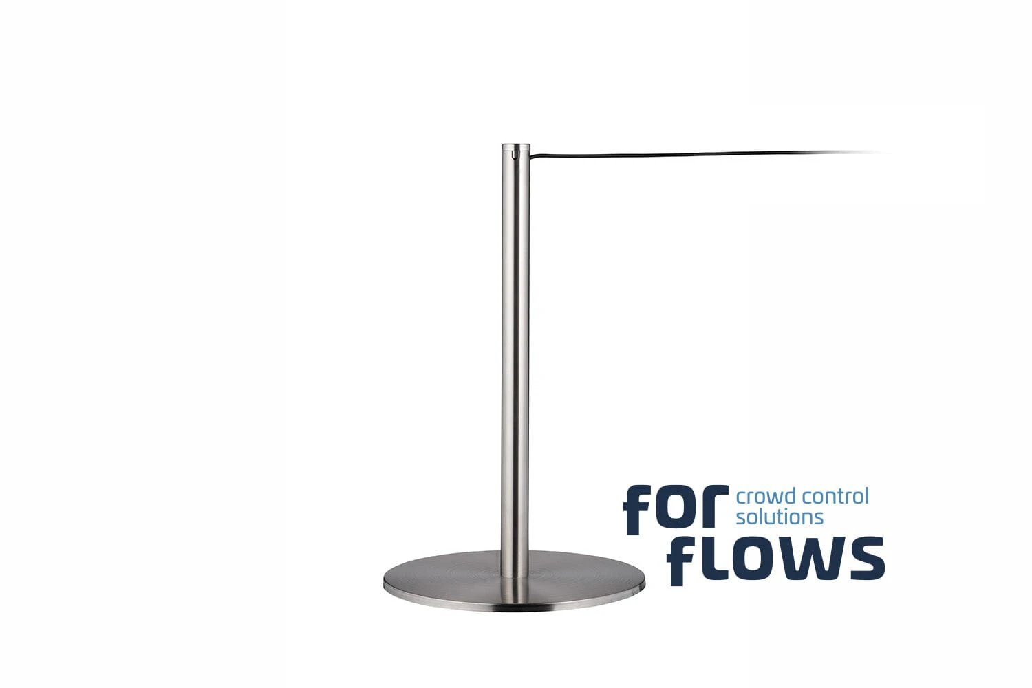 ForFlows Gallery Afzetpaal | Geborsteld Chroom - 60 cm Hoog van Rodelopers