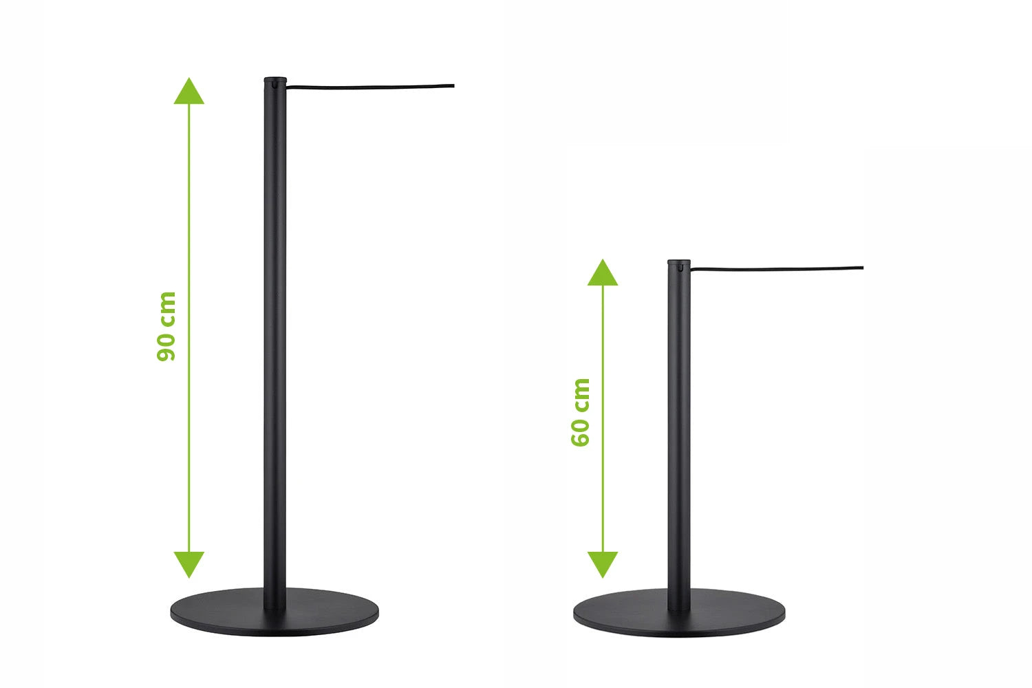 ForFlows Gallery Afzetpaal | Zwart - 60 cm Hoog Afzetpalen Rodelopers 