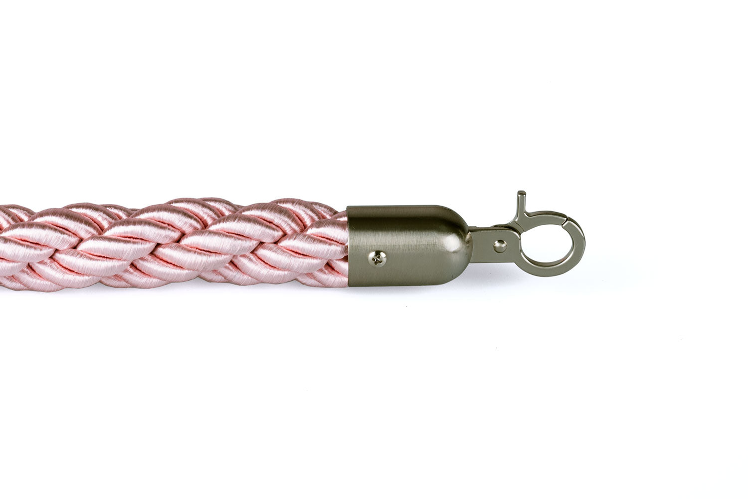 Afzetkoord Gedraaid | Geborsteld Chroom - Roze | GJ Floors