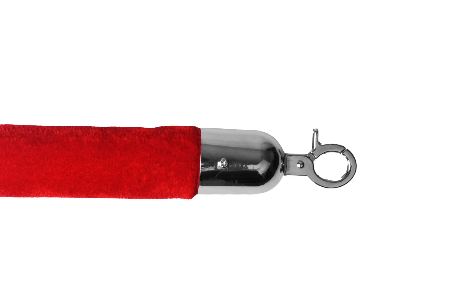 Afzetkoord Velours Luxe | Chroom - Rood | GJ Floors
