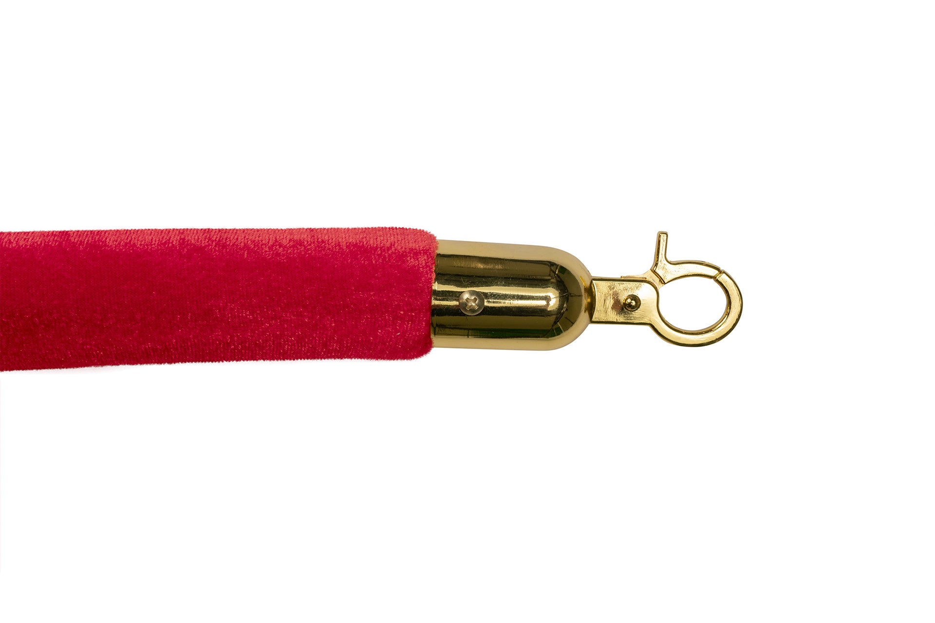 Afzetkoord Velours | Rood - Messing