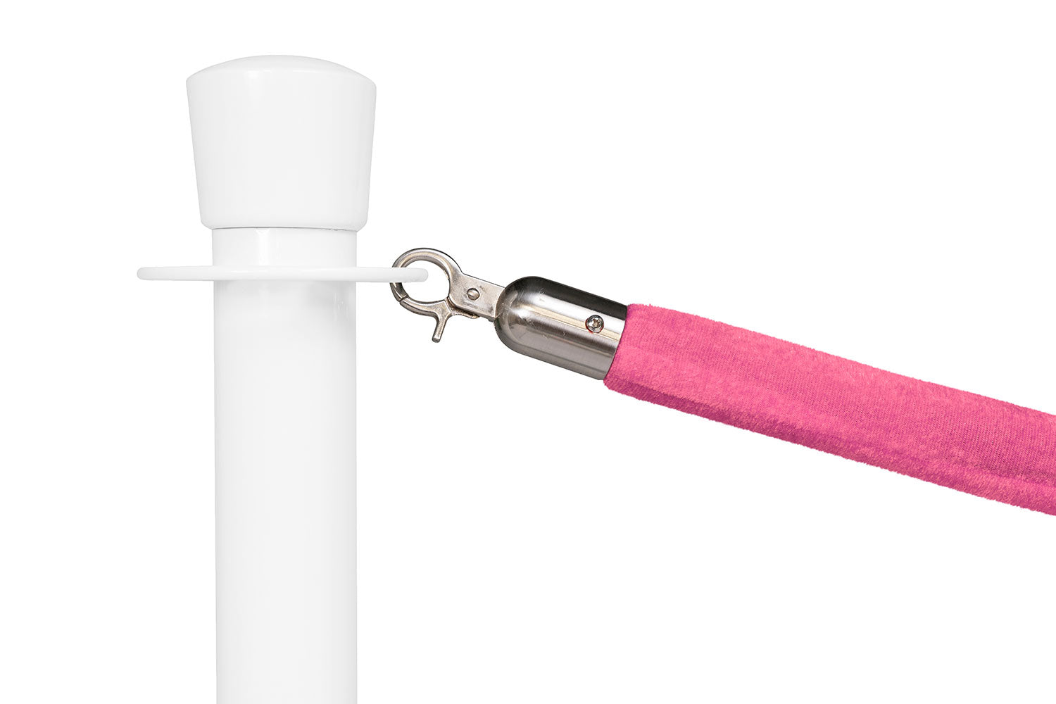 Afzetkoord Velours | Geborsteld Chroom - Roze | GJ Floors