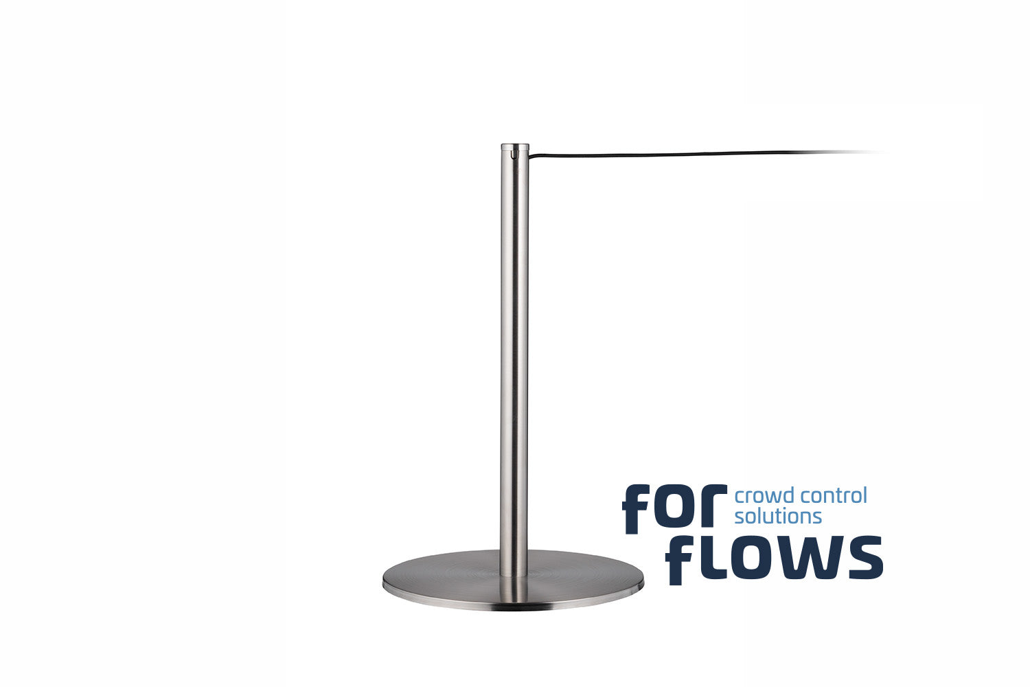 ForFlows Gallery Afzetpaal | Geborsteld Chroom - 90 cm Hoog