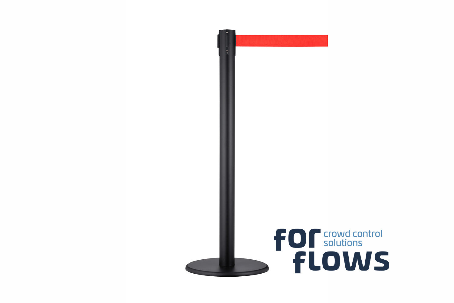 ForFlows Solid Afzetpaal | Zwart - Trekband Rood