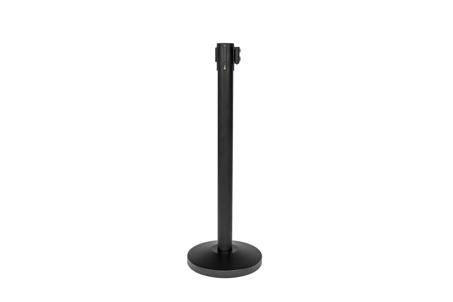 Afzetpaal met trekband en magneetsluiting | Zwart