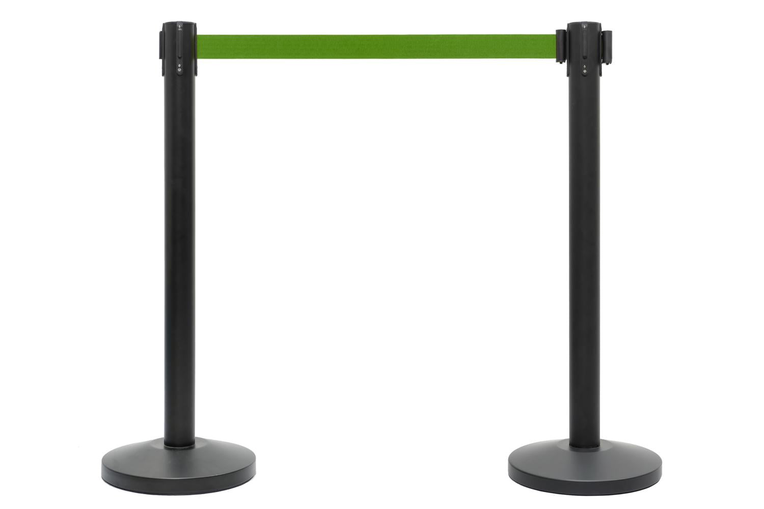 Afzetpaal met trekband | Zwart - Appelgroen