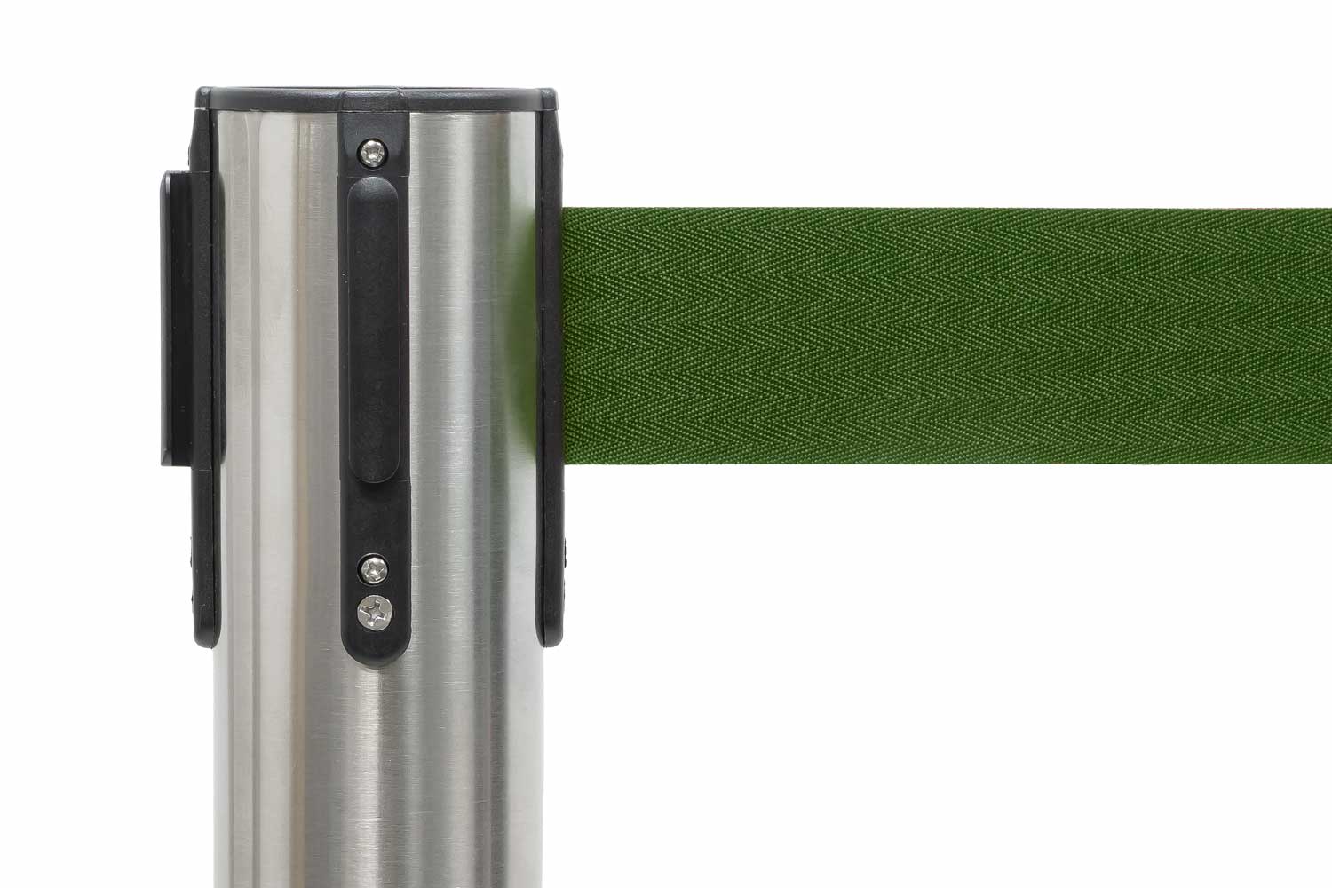 Afzetpaal met trekband | Geborsteld Chroom - Dennengroen | GJ Floors