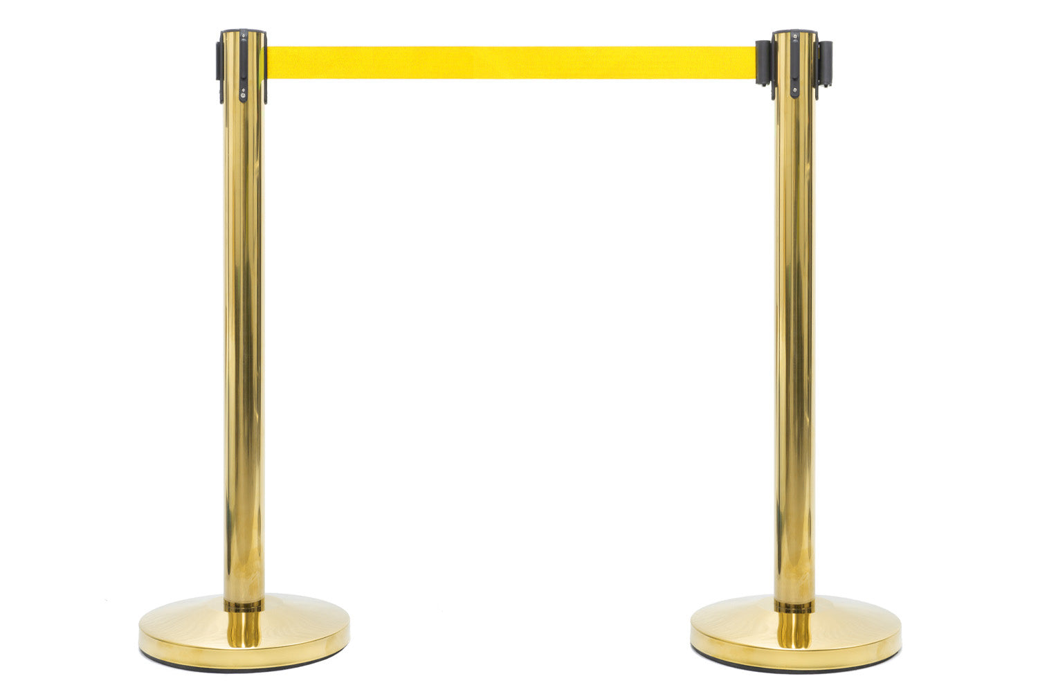 Afzetpaal met trekband | Messing - Geel | GJ Floors