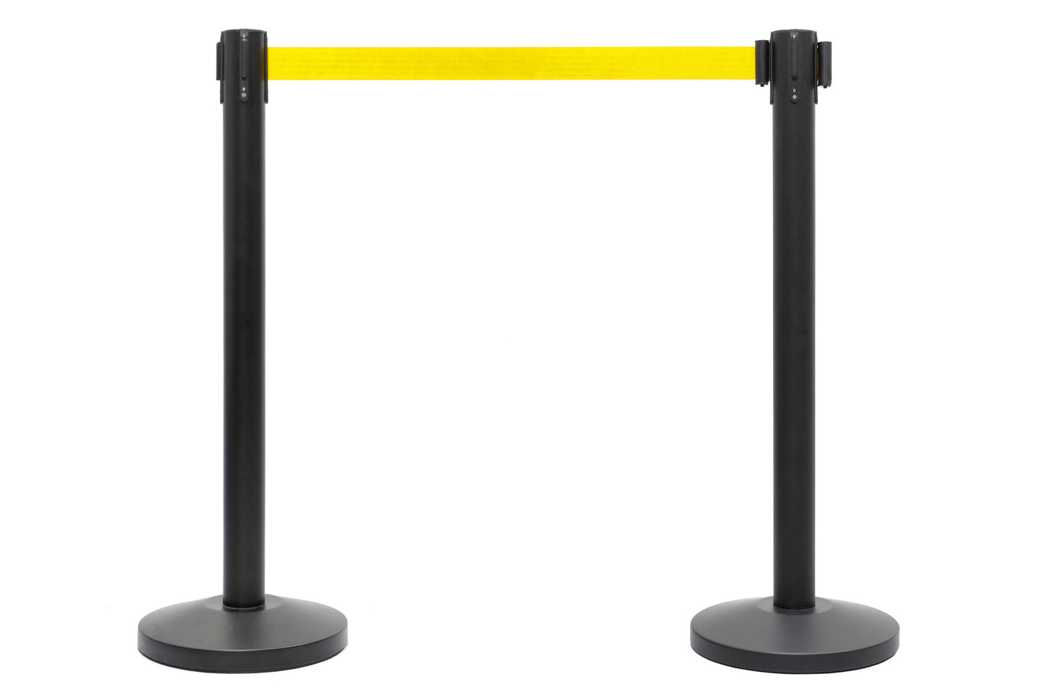 Afzetpaal met trekband | Zwart - Geel