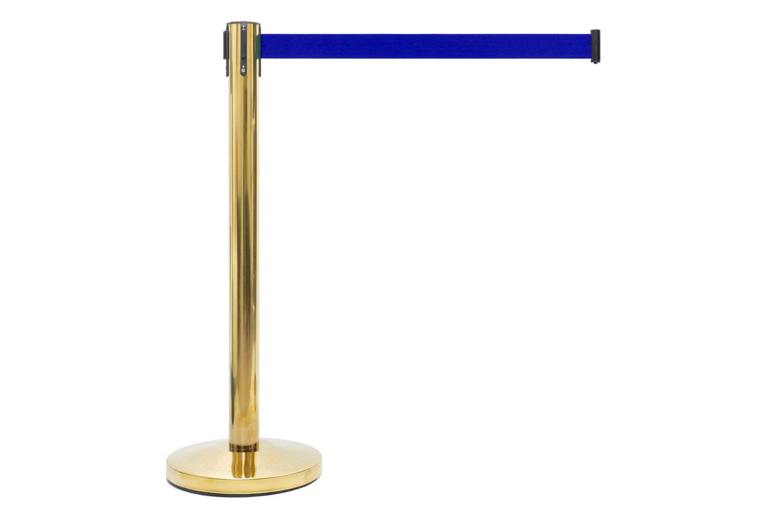 Afzetpaal met trekband | Messing - Donkerblauw
