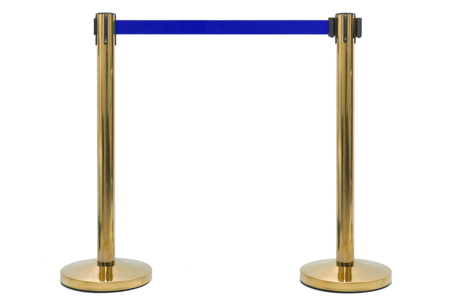 Afzetpaal met trekband | Messing - Donkerblauw