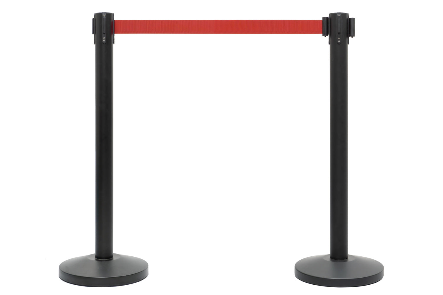 Afzetpaal met trekband | Zwart - Rood | GJ Floors