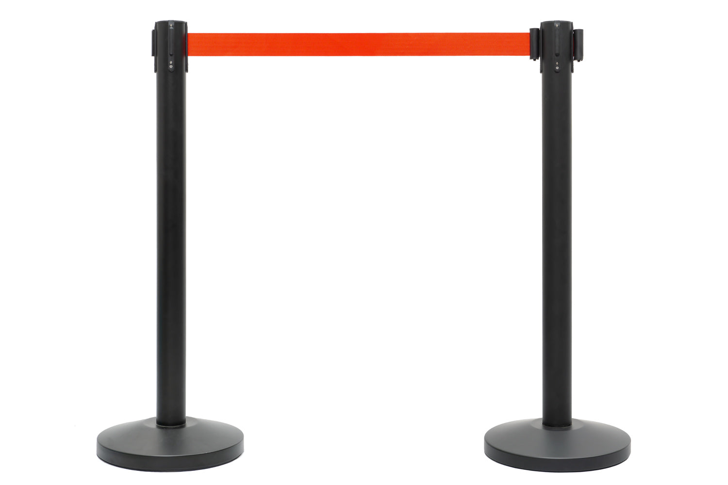 Afzetpaal met trekband | Zwart - Sinaasappel Oranje