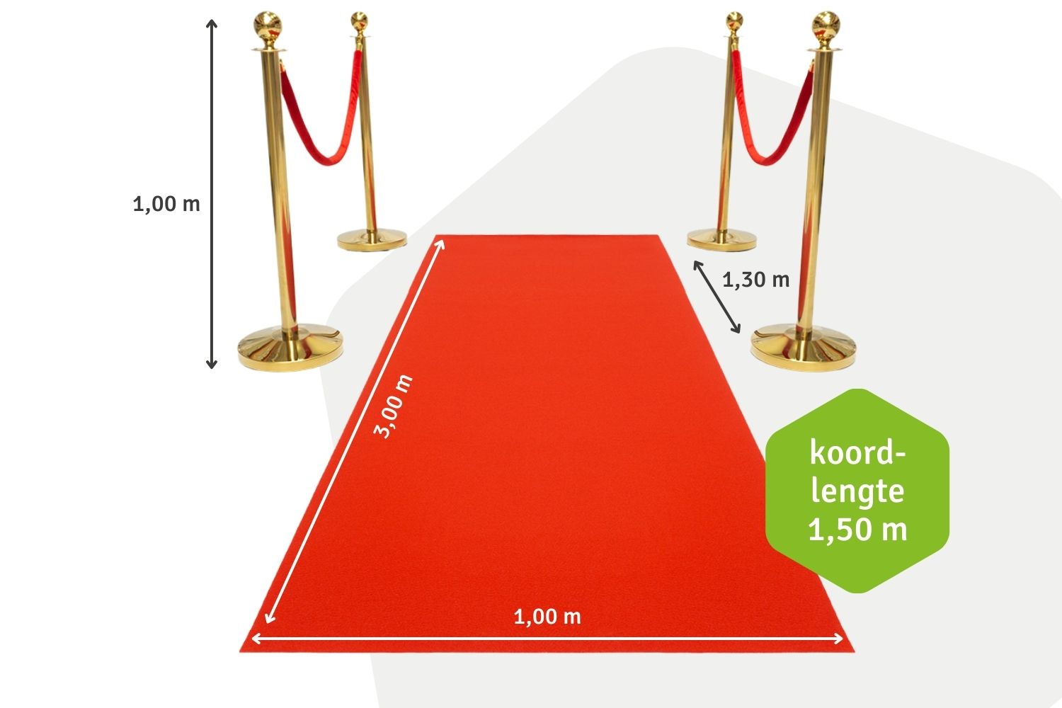Entreepakket Grand Opening | Messing - Rood | Loper Rood | GJ Floors